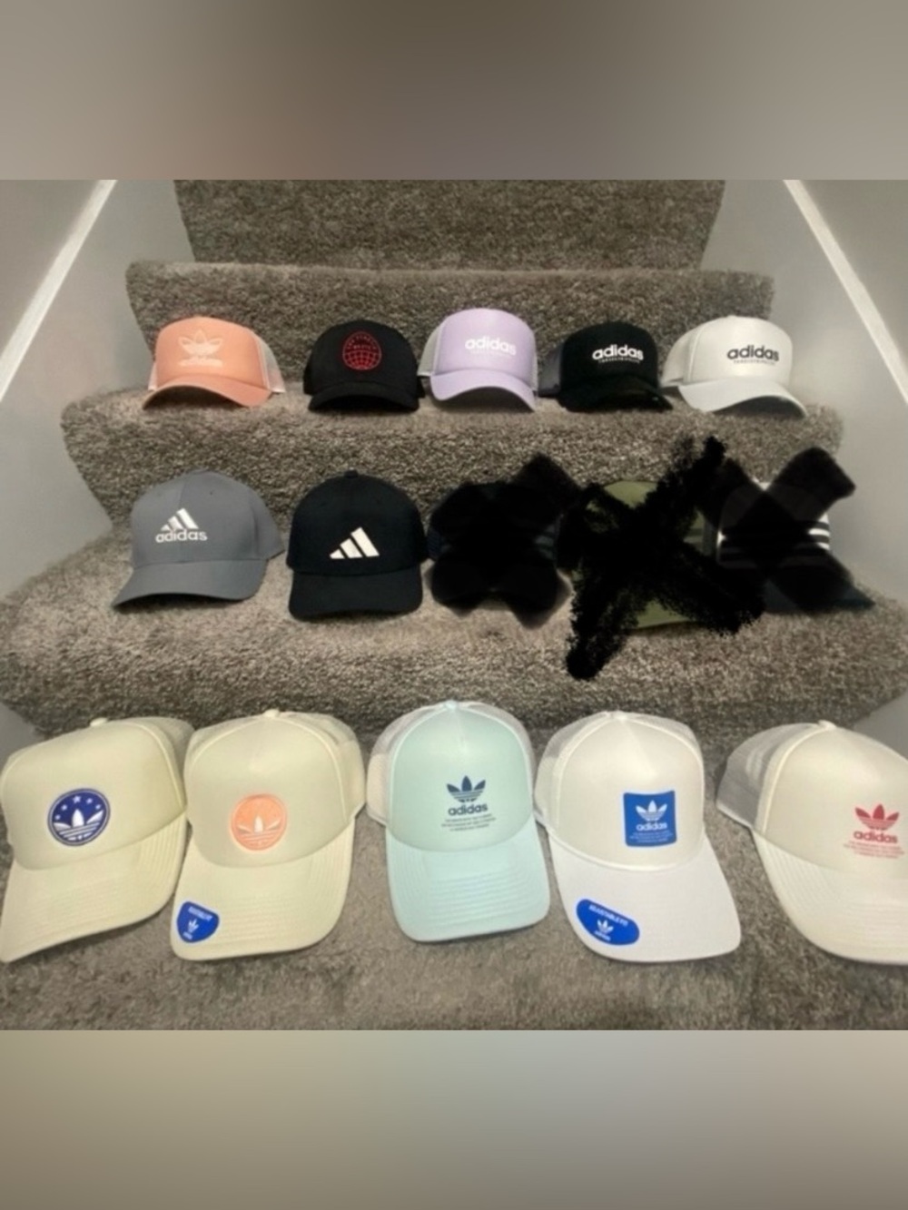 Adidas Bundle of Adjustable Hats - Multiple Colors